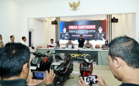 Polres Ponorogo Amankan Pasutri Tersangka Curanmor