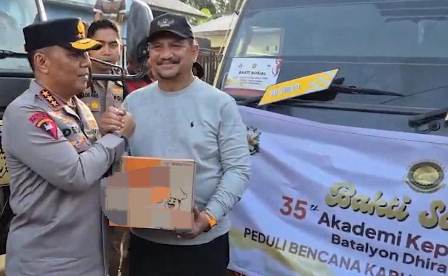 Wakapolri Tinjau Aceh Tamiang Salurkan Bantuan Kemanusiaan dari Batalyon Dhira Brata Akpol 1990
