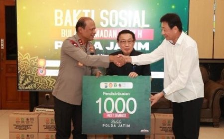 Polda Jatim Salurkan Sembako dari Yayasan Bakti Persatuan dalam Momen Imlek dan Ramadan 2026