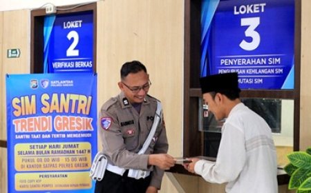 Polres Gresik Buka Layanan Khusus SIM Santri ‘Trendi’ Selama Ramadhan