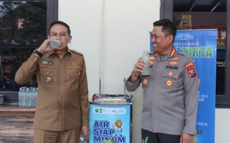 Kapolresta Malang Kota Sediakan Anjungan Air Siap Minum Gratis, Tingkatkan Kenyamanan Pelayanan Publik