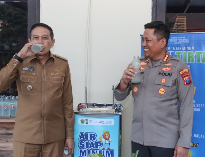 Kapolresta Malang Kota Sediakan Anjungan Air Siap Minum Gratis, Tingkatkan Kenyamanan Pelayanan Publik
